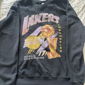 Thrifted vintage lakers crew